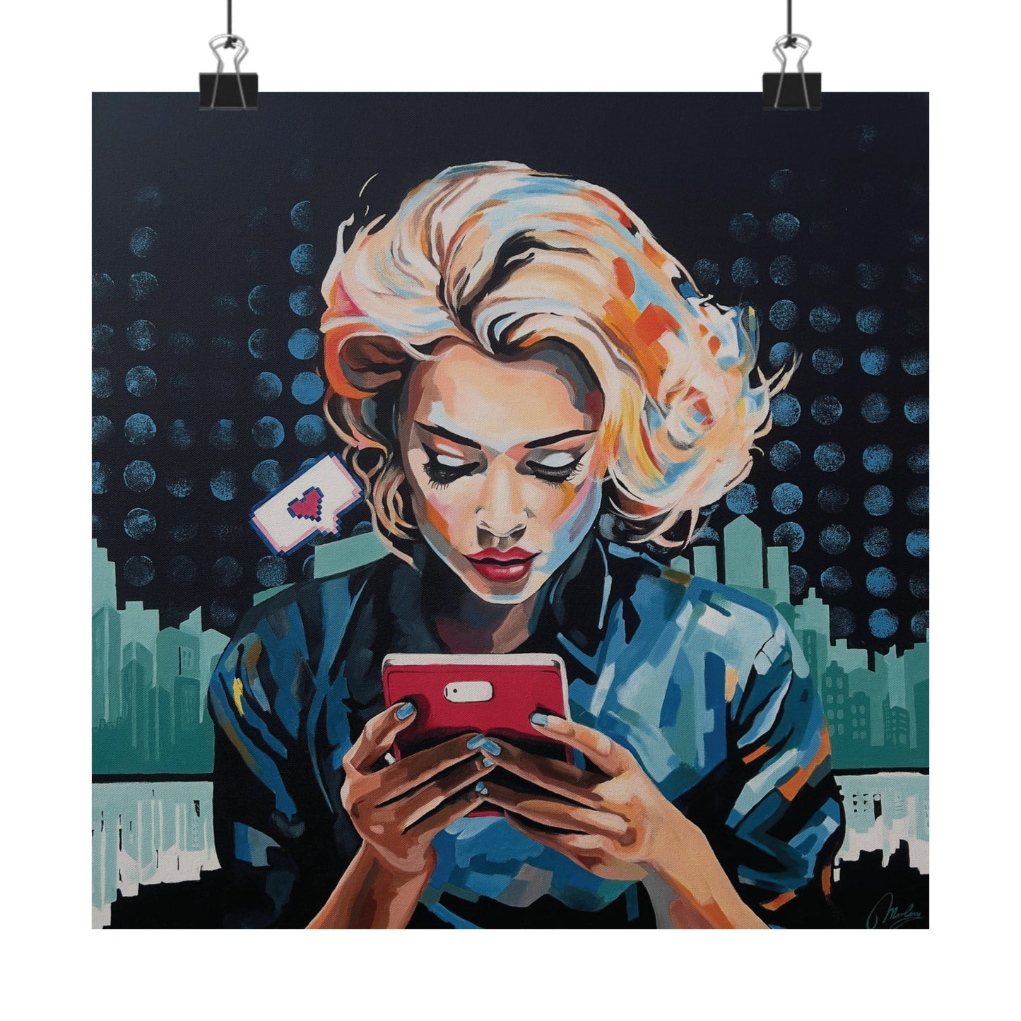 Poster of an original artwork " Digital Distraction "