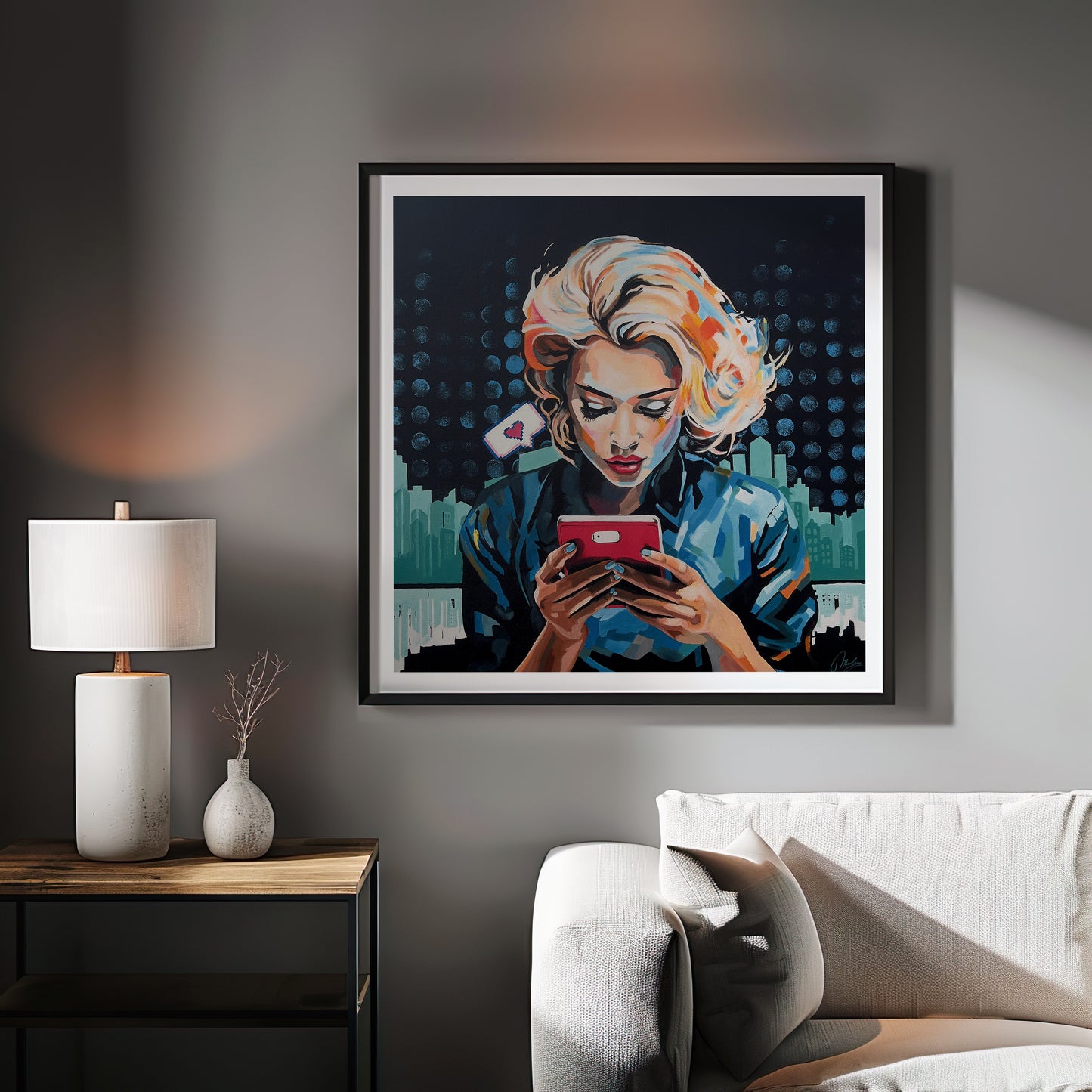 Poster of an original artwork " Digital Distraction "